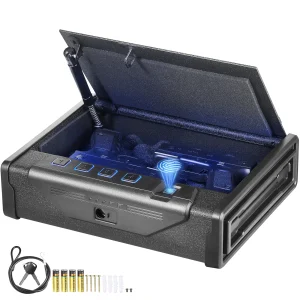 Biometric Pistol Safe with 3-Way Access