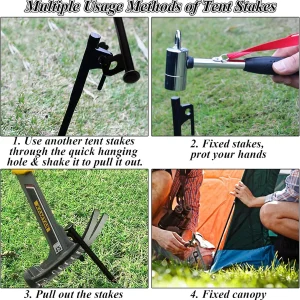 Heavy Duty Forged Steel Camping Stakes
